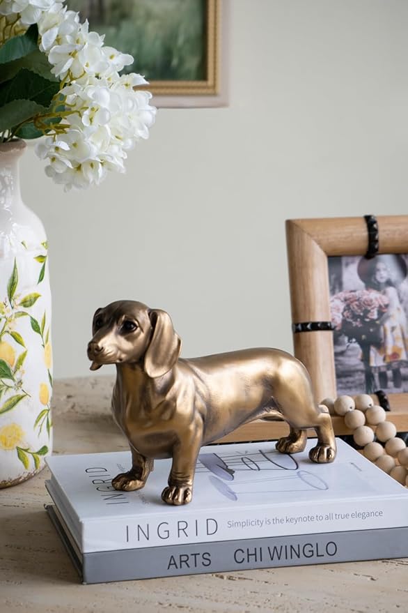 Copper Dachshund Figurine