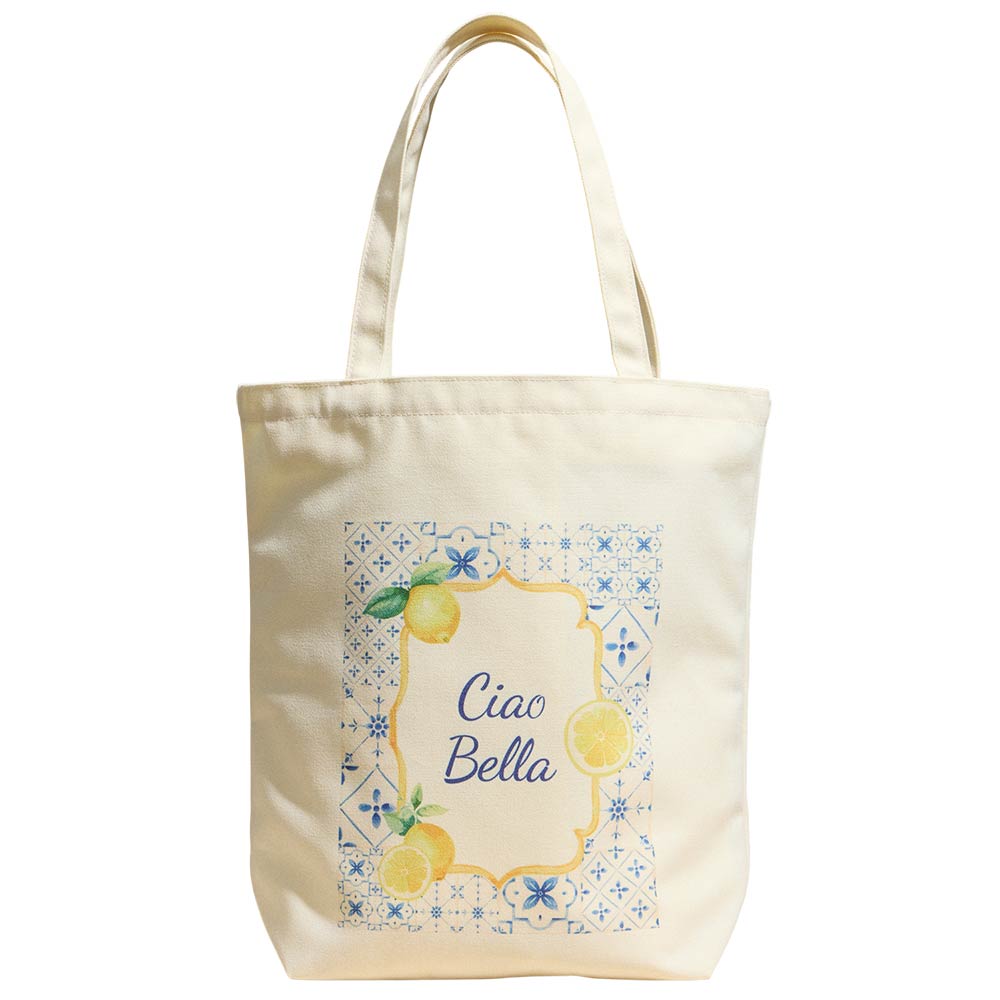 Ciao Bella Lemon Print Tote Bag