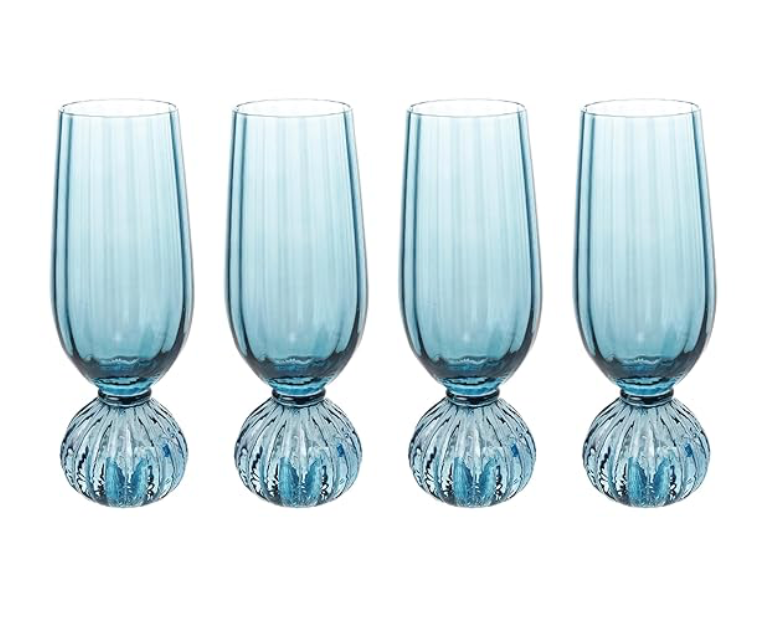 Pleated Footed Champagne Glass