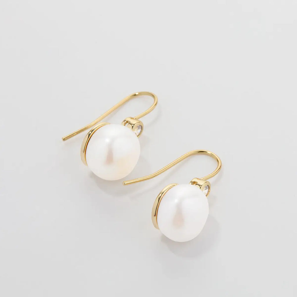 By My Side Pearl Drop Earrings