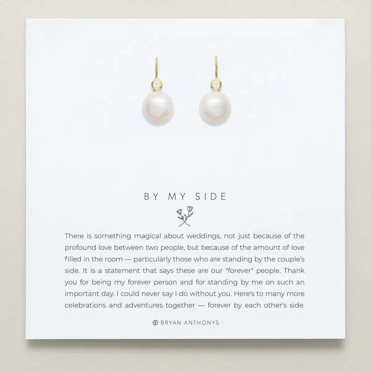 By My Side Pearl Drop Earrings